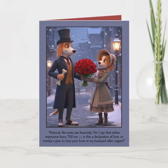 Carte de la Saint-Valentin 3D dessin animé drôle (Devant)