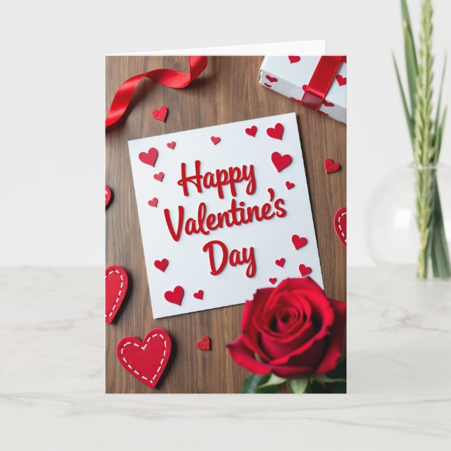 Carte de la Saint-Valentin à couches romantiques r (Devant)