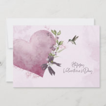 Carte de la Saint-Valentin à fleurs roses avec cœu