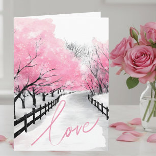Carte de la Saint-Valentin à l'aquarelle Élégante