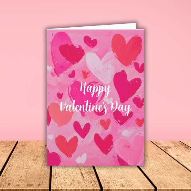Carte de la Saint-Valentin à motif de cœurs rouges (Créateur téléchargé)