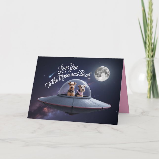 Carte de la Saint-Valentin Airedale (Devant)