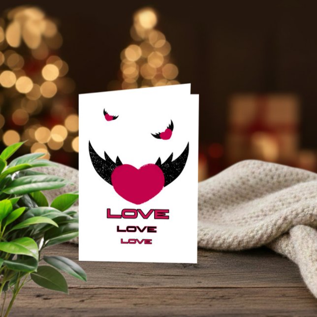 Carte de la Saint-Valentin Amour avec des ailes (Créateur téléchargé)