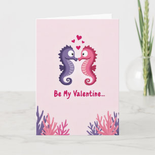 Carte de la Saint-Valentin Amour des Hippocampes