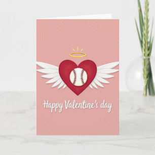 Carte de la Saint-Valentin Amour et Baseball