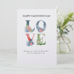 Carte de la Saint-Valentin "Amour floral printanie