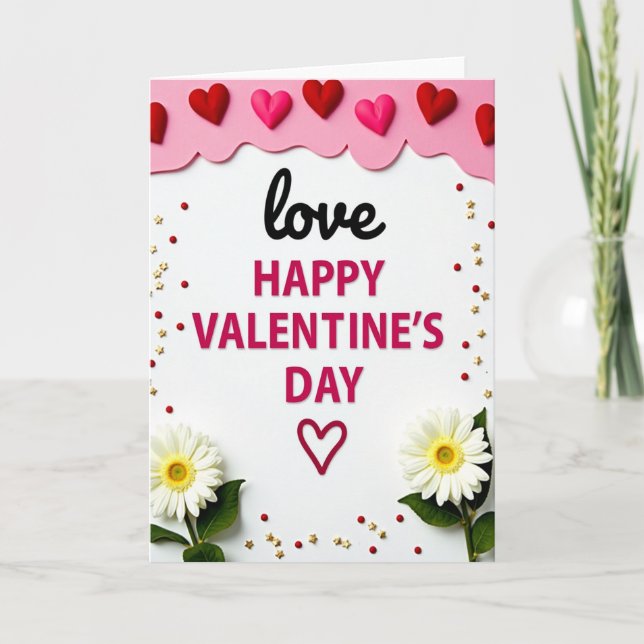 Carte de la Saint-Valentin amour heureux jour (Devant)