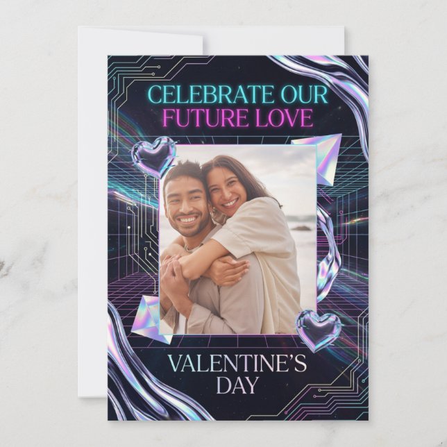 Carte de la Saint-Valentin Amour Numérique Romance (Devant)