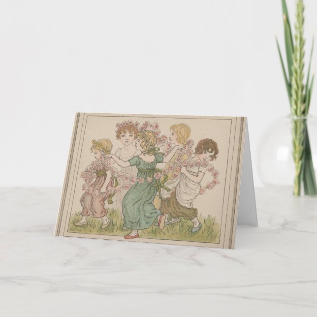 Carte de la Saint-Valentin antique, Kate Greenway, (Devant)