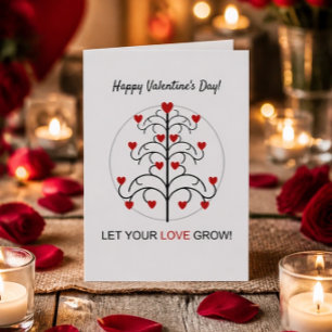 Carte de la Saint-Valentin Arbre à Cœur Magnifique