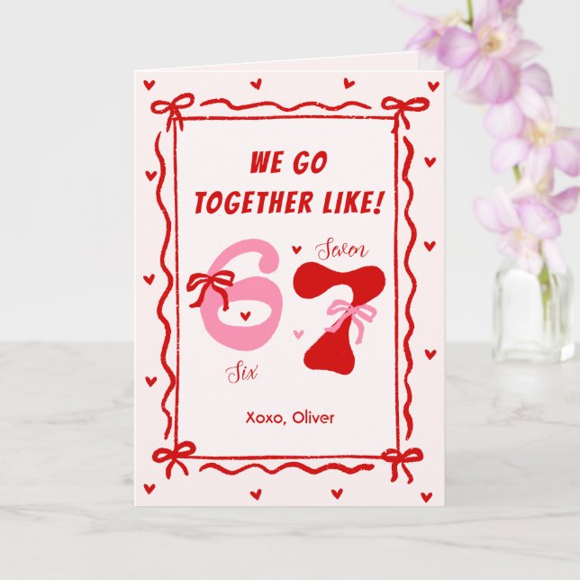 Carte de la Saint-Valentin Arc-en-ciel Rose Rouge  (Orchidée)