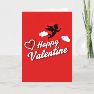 Carte de la Saint-Valentin au Chérubin Rouge