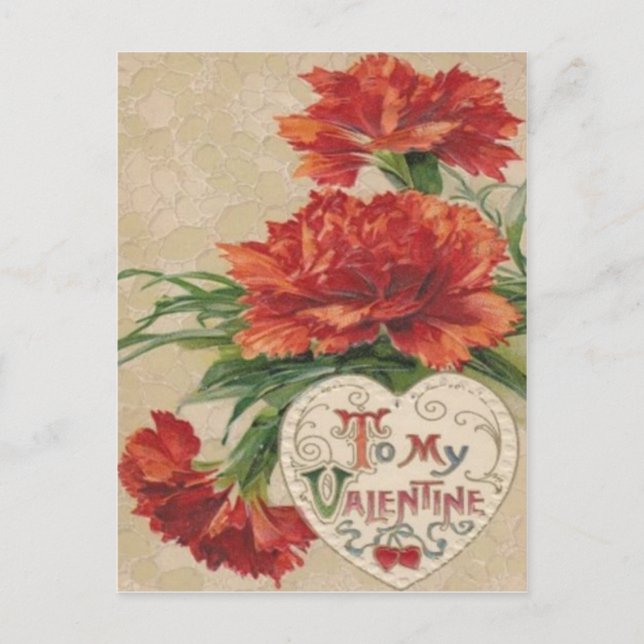 Carte de la Saint-Valentin au chrysanthème rétro v (Devant)