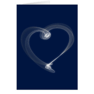 Carte de la Saint-Valentin au coeur bleu