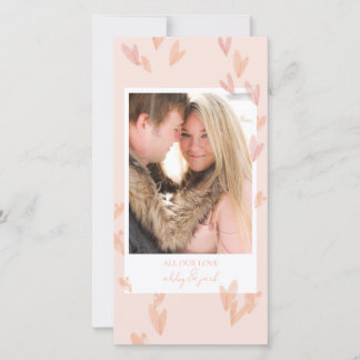 Carte de la Saint-Valentin au cœur en cascade