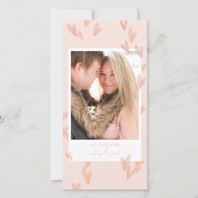 Carte de la Saint-Valentin au cœur en cascade (Devant)