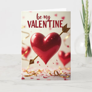 Carte de la Saint-Valentin au cœur romantique