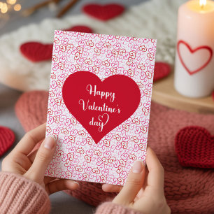 Carte de la Saint-Valentin au design cœur romantiq
