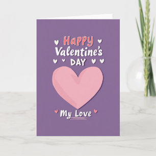 Carte de la Saint-Valentin au pastel sincère