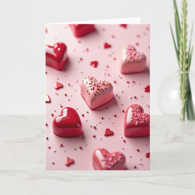 Carte de la Saint-Valentin aux cœurs doux (Devant)