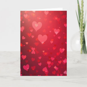 Carte de la Saint-Valentin aux cœurs rouges