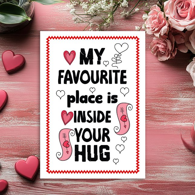Carte de la Saint-Valentin avec citation d'amour d (Sweet Love Quote Hand Drawn Valentine Card)