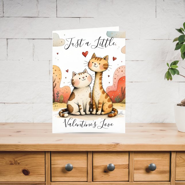 Carte de la Saint-Valentin avec de mignons chats (Créateur téléchargé)