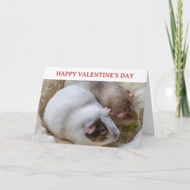 Carte de la Saint-Valentin avec de mignons cochons (Devant)