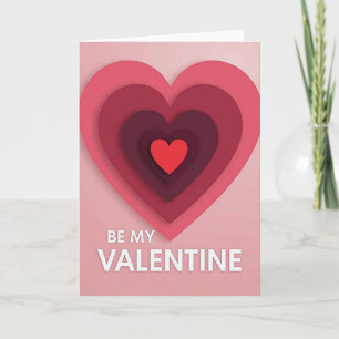 Carte de la Saint-Valentin avec découpage en papie