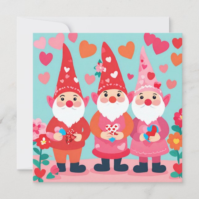Carte de la Saint-Valentin avec des Gnomes  (Devant)