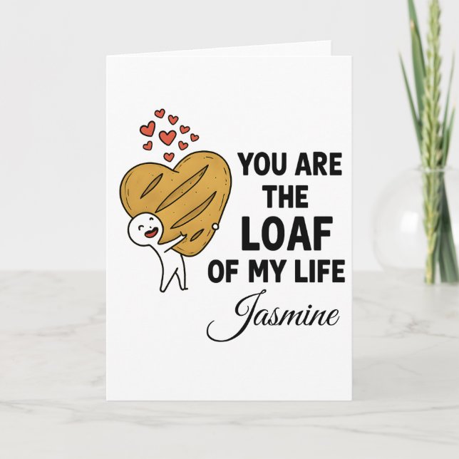 Carte de la Saint-Valentin avec nom personnalisé p (Devant)