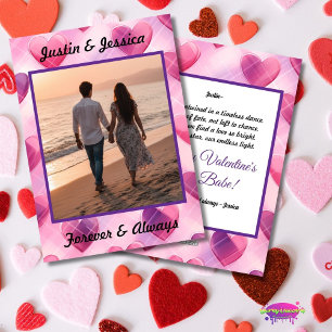 Carte de la Saint-Valentin avec photo et poème per