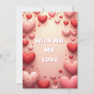 Carte de la Saint-Valentin Avec Tout Mon Amour