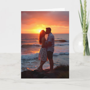 Carte de la Saint-Valentin avec un baiser