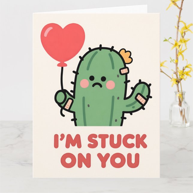 Carte de la Saint-Valentin avec un jeu de mots d'a (Fleur jaune)