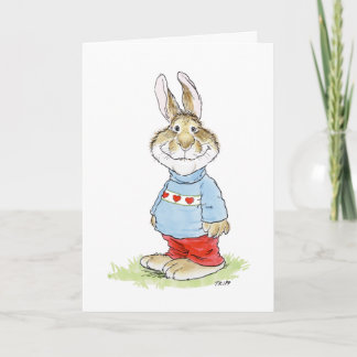 Carte de la Saint-Valentin avec un lapin charmant