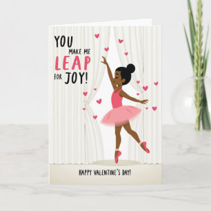 Carte de la Saint-Valentin Ballerine Saut de Joie