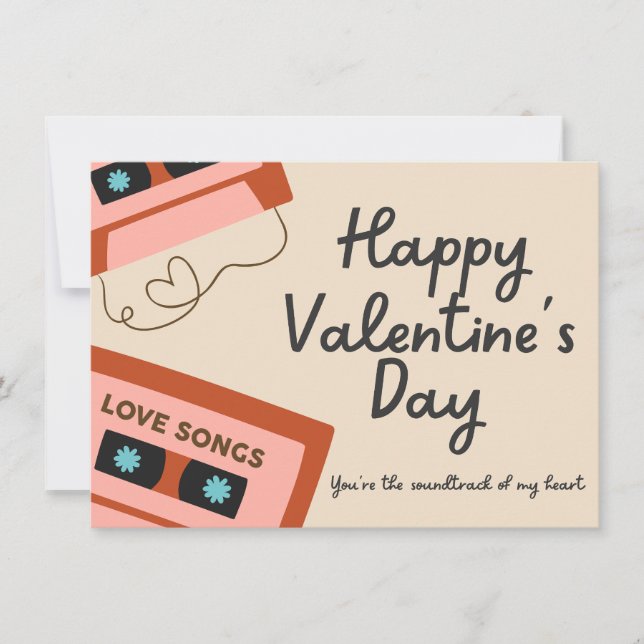 Carte de la Saint-Valentin Bande Sonore de Mon Cœu (Devant)
