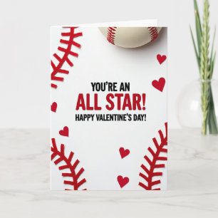 Carte de la Saint-Valentin Baseball All Star