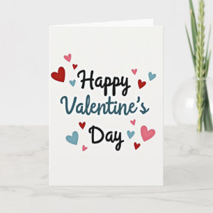 Carte de la Saint-Valentin bleue joyeuse