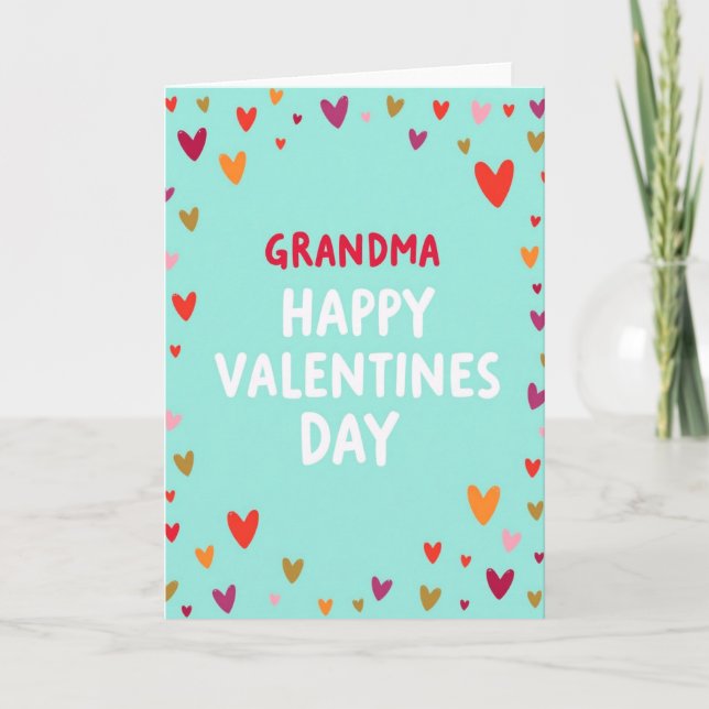 Carte de la Saint-Valentin Bonne Fête Grand-Mère (Devant)