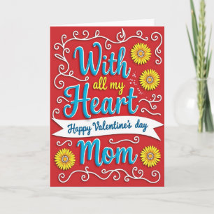 Carte de la Saint-Valentin Bonne Fête Maman