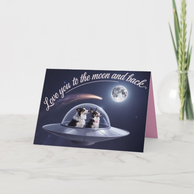 Carte de la Saint-Valentin Border Collie (Devant)