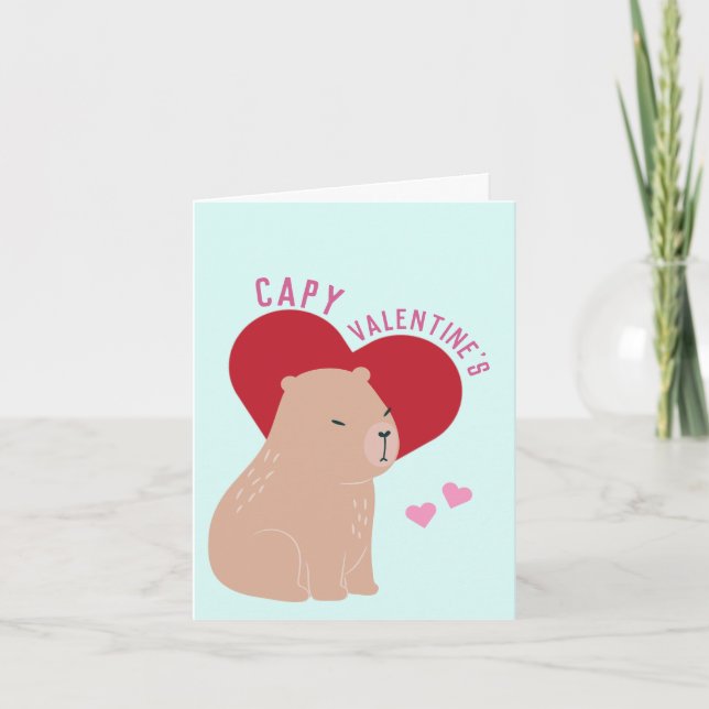 Carte de la Saint-Valentin Capybara Capy (Devant)