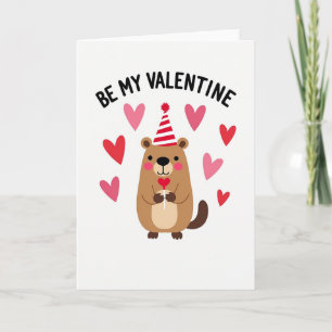 Carte de la Saint-Valentin Castor Sois Mienne