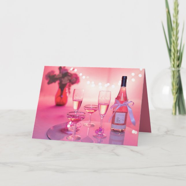 CARTE DE LA SAINT-VALENTIN CHAMPAGNE POUR DEUX (Devant)