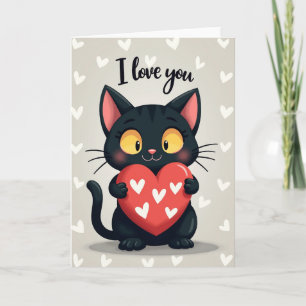 Carte de la Saint-Valentin Chat Amour Vous