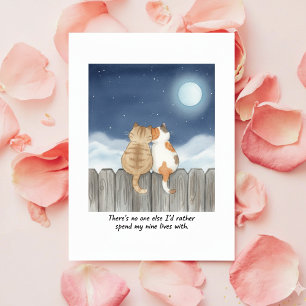 Carte de la Saint-Valentin Chat Mignon pour Mari o
