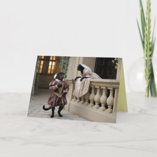 Carte de la Saint-Valentin Chat Noir