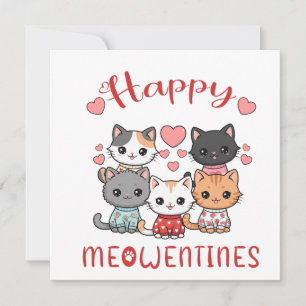 Carte de la Saint-Valentin Chaton Mignon Thème Fél